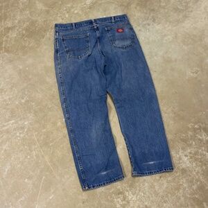 Dickies Men’s Jeans 36x30 Blue Denim Straight Leg Workwear Vintage Fade